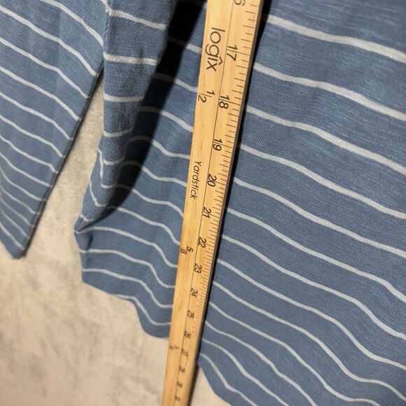 NWT Vince Hooded Shirt Medium Long Sleeve Light Blue Striped Preppy Old Money - Picture 5 of 12